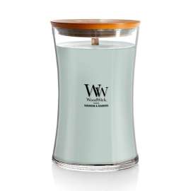 Sagewood & Seagrass WoodWick Candle | Long-Lasting Aroma